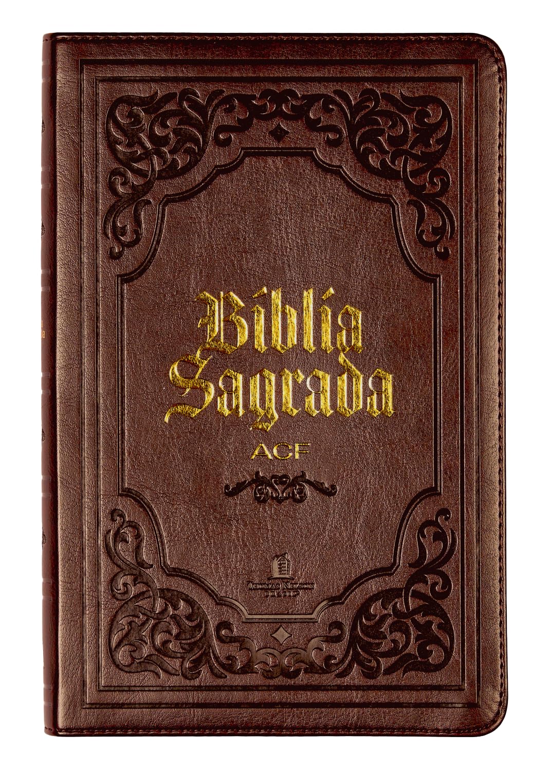 Bíblia Sagrada ACF Slim, Capa luxo marrom, Leitura Perfeita