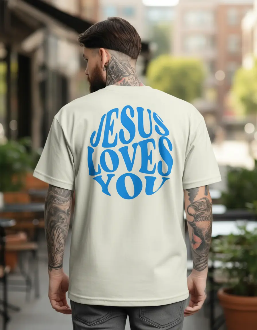 Camiseta Oversized Streetwear Premium "Jesus Love"